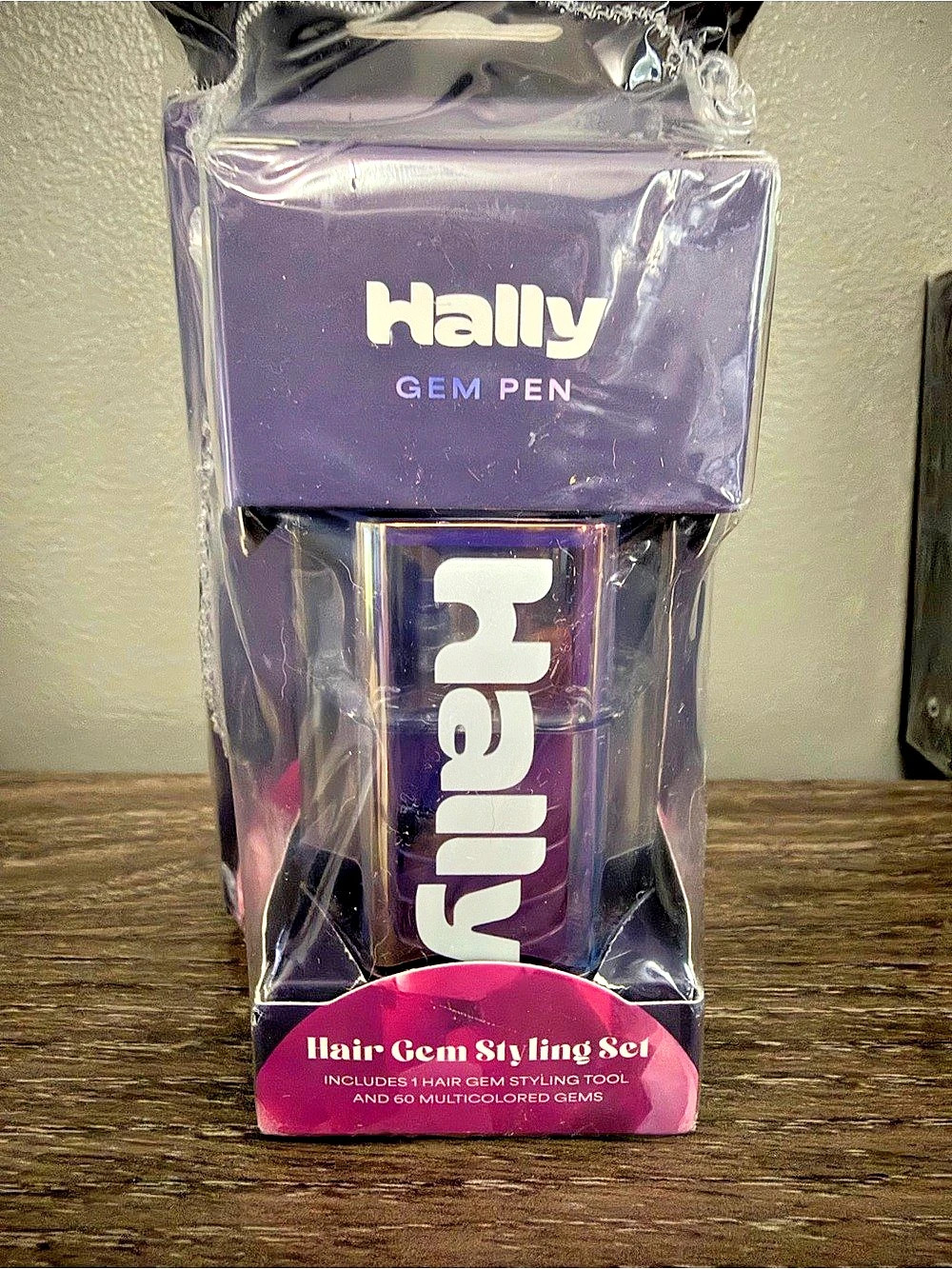Hally Gem Pen Hair Gem Styling Set Purple NWT